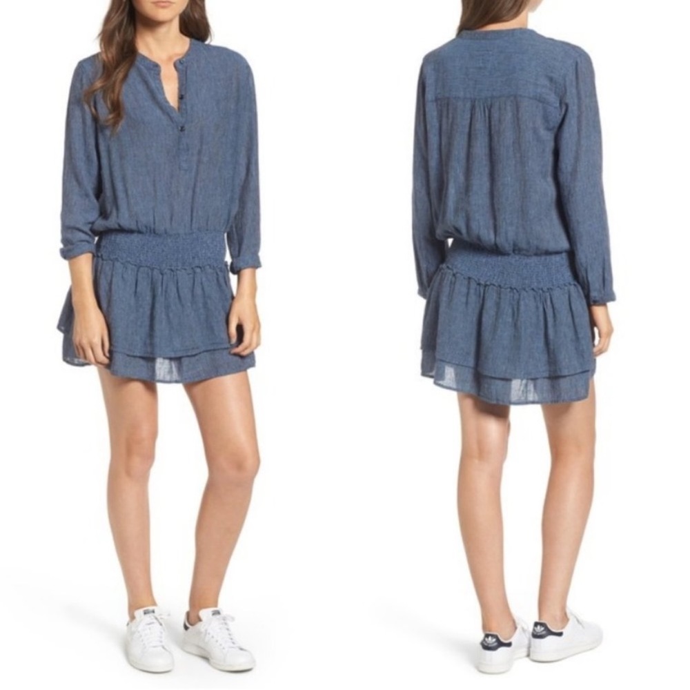 Rails Juliette Salem Stripe Mini Dress Blue Size Medium